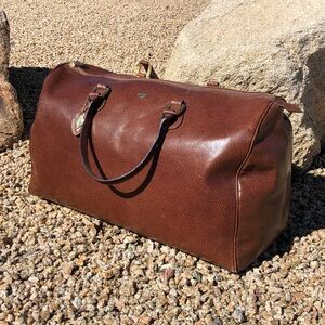 I Santi VTG Pebble Leather Duffel Bag Weekender 💼